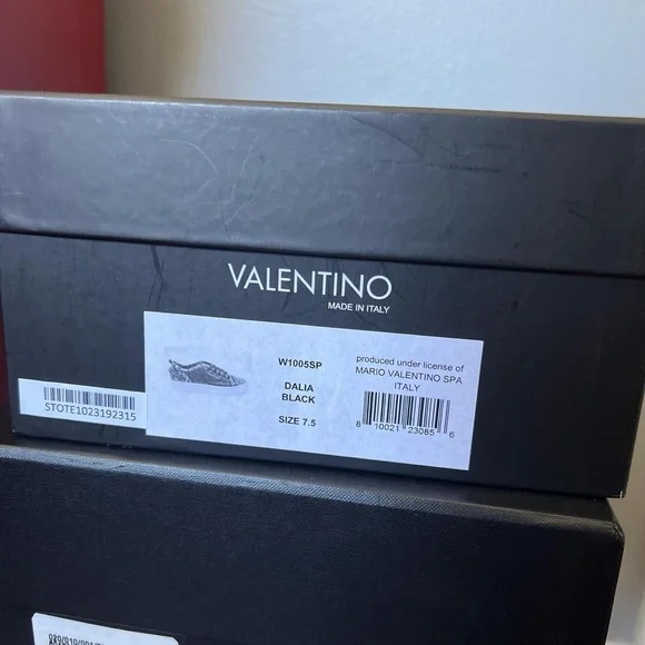 Valentino Black and Snake Print Women's Sneakers - Picture 2 of 8